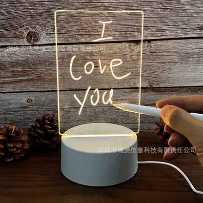 Transparent Luminous Acrylic Noteboard