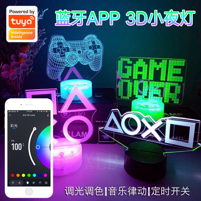 Tuya Smart RGB Colorful Table Lamp LED 3D Night Light